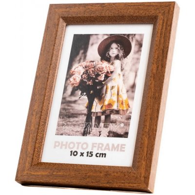 Fotorámeček dřevěný Bevel 3 10x15 - tmavě hnědý – Zboží Živě