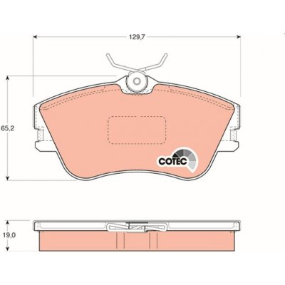 Sada brzdových destiček TRW GDB1092 - VW TRANSPORTER T4 – Hledejceny.cz