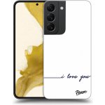 Pouzdro Picasee silikonové Samsung Galaxy S22 5G - I love you čiré – Sleviste.cz