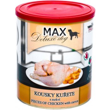 Max Deluxe kousky kuřete s mrkví 8 x 0,8 kg