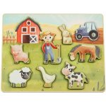 eliNeli dotykové vkládací puzzle pro děti Farma – Zboží Dáma
