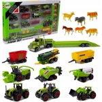 Lean Toys Sada zemědělských vozidel traktory přívěsy s figurkami zvířat – Zboží Dáma