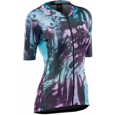 Northwave Blade Flower Woman Short Sleeve - Black/Turquoise