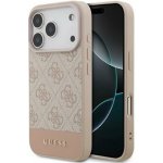 Guess PU 4G Stripe Zadní Kryt pro iPhone 17 Pro Pink – Zboží Mobilmania