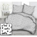 TiaHome Povlečení bavlněné Motorky 65x45cm 130x90cm – Zboží Dáma