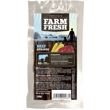 Topstein Farm Fresh Beef Stripes Hovězí plátky 100 g