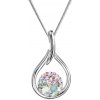 Náhrdelník Evolution Group Stříbrný se Swarovski krystaly kapka 32075.3 sakura