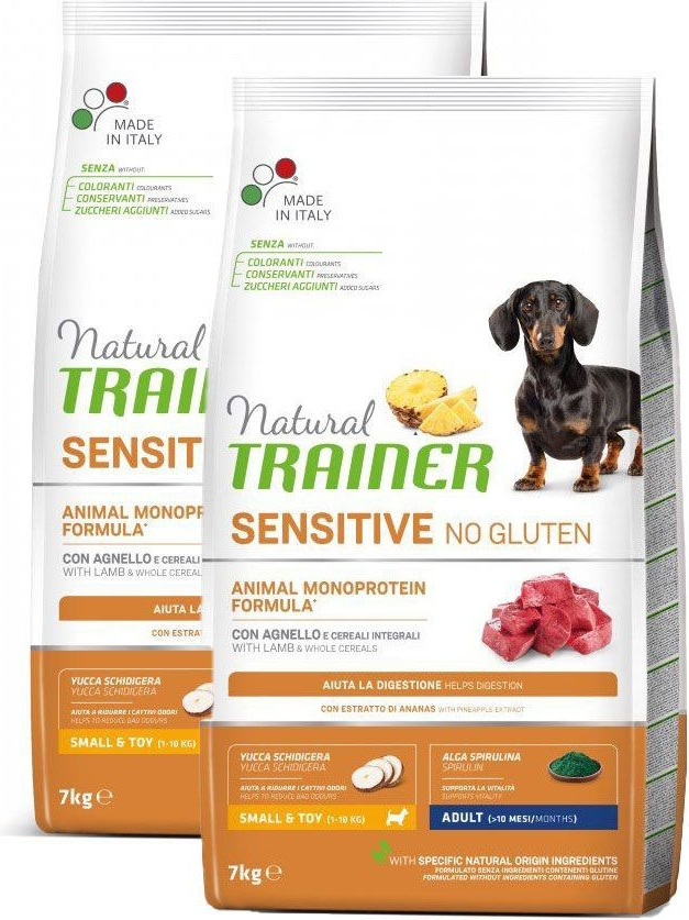 Trainer Sensitive No Gluten Adult Mini jehně&rýže 2 x 7 kg