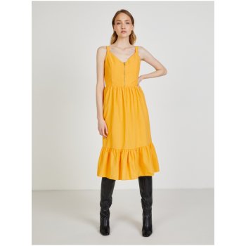 Trendyol letní šaty na ramínka žluté