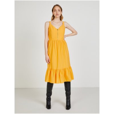Trendyol letní šaty na ramínka žluté – Zboží Mobilmania