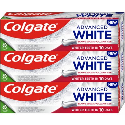 Colgate Advanced White Baking Soda & Volcanic Ash 3 × 75 ml – Sleviste.cz
