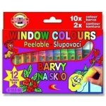 KOH-I-NOOR Slupovací barvy na sklo window colours 12x10,5 ml – Zboží Dáma