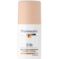 Pharmaceris F-Fluid Foundation intenzivně krycí make-up s dlouhotrvajícím efektem SPF20 1 Ivory For All skin Types with Imperfections 30 ml