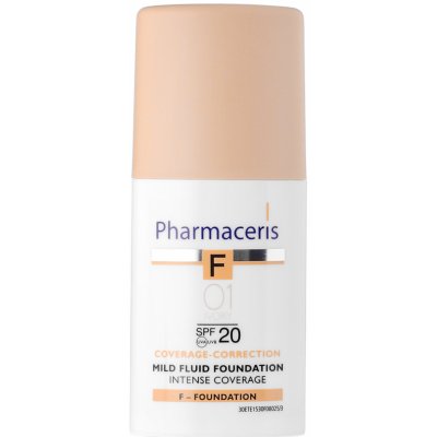 Pharmaceris F-Fluid Foundation intenzivně krycí make-up s dlouhotrvajícím efektem SPF20 1 Ivory For All skin Types with Imperfections 30 ml