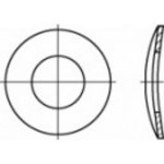 TOOLCRAFT 105890 pružné podložky vnitřní Ø: 7.4 mm DIN 137 pružinová ocel 100 ks