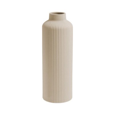 Keramická váza Adala Beige 23 cm Storefactory Scandinavia – Zboží Mobilmania