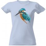 Tričko s potiskem Dámské tričko s potiskem Ledňáčka dámské Nebesky modrá – Zboží Mobilmania