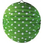 Anděl Kulatý lampion - zelený s puntíky - 25 cm - 9265 – Zboží Dáma