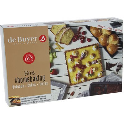 de Buyer Sada na pečení 4713.03 box HOMEBAKING: hranaté formy 1x skládaná čtvercová 1x čtvercová a 1x obdélníková forma