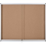 Bi-Office Vnitřní vitrína s posuvnými dveřmi, korková, 967 x 706 mm – Zboží Dáma