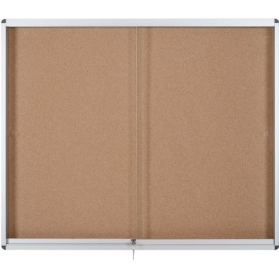 Bi-Office Vnitřní vitrína s posuvnými dveřmi, korková, 967 x 706 mm – Zboží Dáma