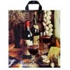 Nákupní taška a košík Taška igelitová LDPE foto ucho 46x50+5 cm víno