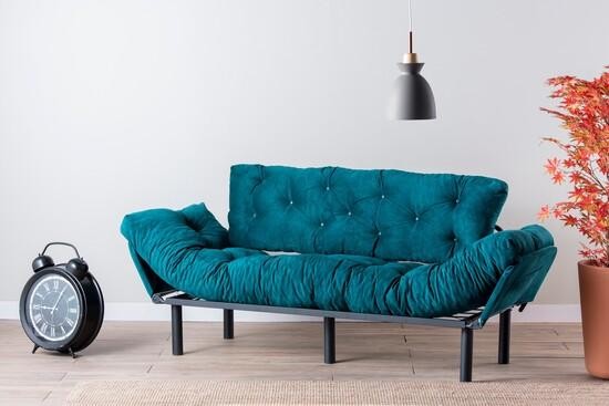 Atelier del Sofa 3-Seat Sofa-Bed Nitta TriplePetrol Green