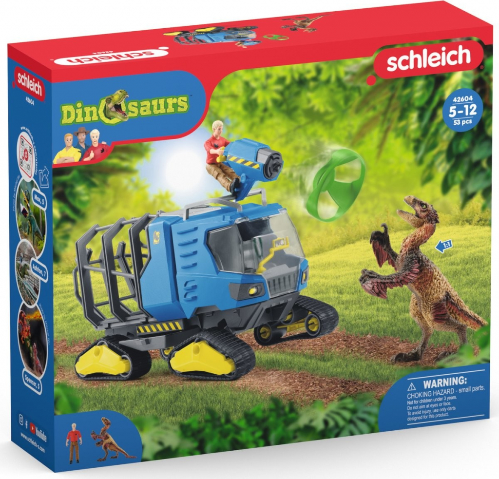 Schleich 42604 Pásové vozidlo na odchyt Dinosaurů