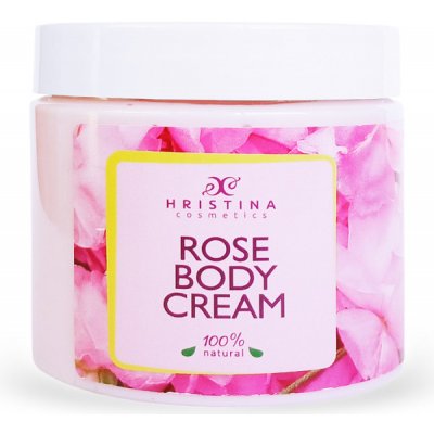 Hristina přírodní tělový krém s růží 200 ml – Zboží Dáma
