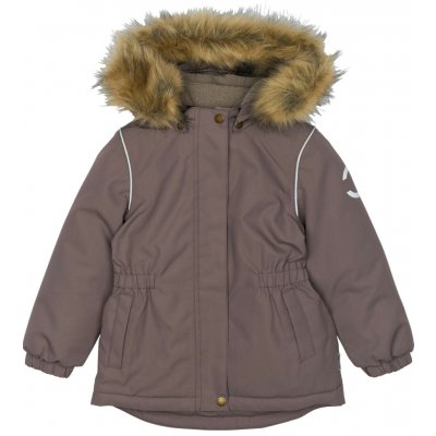 Mikk-line Dětská zimní bunda s umělou kožešinou 11107 hnědá Sparrow – Zboží Dáma
