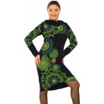 Himalife Šatomikina s maxi kapucí Ailana černá se zelenou – Zboží Dáma