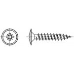 PROFISTYL Univerzální vrut s čočkovou hlavou s límcem, křížovou drážkou POZIDRIVE zinek bílý Varianta: Vrut čočková hlava křížová drážka s límcem ZnB 4x15 – Zboží Mobilmania