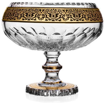Bohemia Crystal ručně broušená miska na noze Romantic 205 mm
