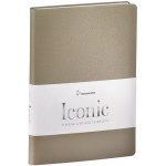 HM Iconic A5 Zápisník kožený hnědý 100 g 96 listů – Zboží Živě