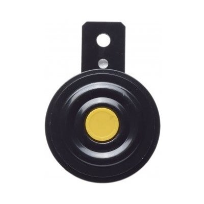 Klakson houkačka 70 mm - 12V - černý/žlutý střed + seřizování tónu – Zboží Mobilmania
