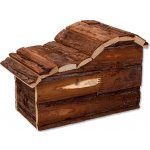 Small Animal Domek kaskada dřevěný s kůrou 26,5 x 16 x 13,5 cm – Sleviste.cz