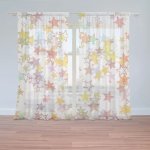 Sablio Záclony Hvězdičky: 2ks 150x250cm – Zboží Mobilmania