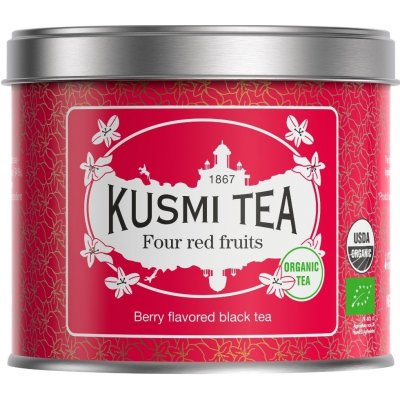 Kusmi Tea Four Red Fruits sypaný čaj v kovové dóze 100 g – Zbozi.Blesk.cz
