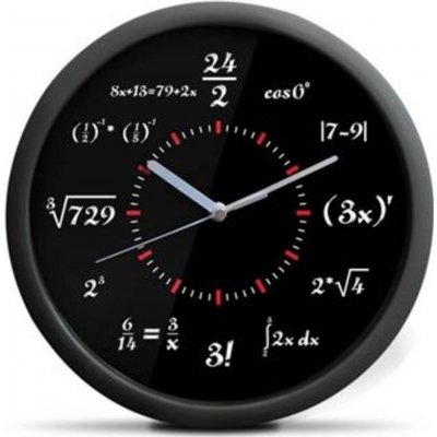 Matematické hodiny černé – Sleviste.cz