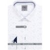 Pánská Košile AMJ pánská bavlněná košile dlouhý rukáv VDBR1314 bílá modře žíhaná