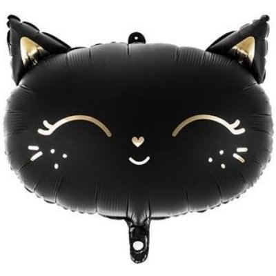Party Deco 48 x 36 cm fóliový balónek černá kočička – Hledejceny.cz