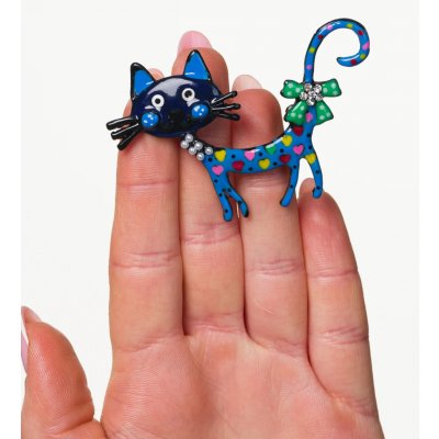 Camerazar barevná umělecká kočičí brož na šperky FE4995 – Hledejceny.cz