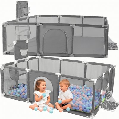 Real Garden Dětské hřiště se suchým bazénem 230 × 120 cm, košem, dvěma brankami a 30 míčky – Hledejceny.cz