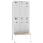 Malow Šatní skříň dělená Sus 332 W s lavičkou P331 W šířka 900 mm – Sleviste.cz