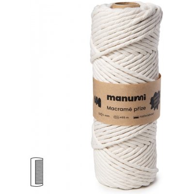 Manumi Macramé příze stáčená 5mm natural - 1 ks – Zbozi.Blesk.cz