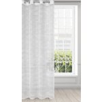 Dekorační vzorovaná záclona s kroužky ZOJA bílá 140x250 cm (cena za 1 kus) MyBestHome – Zboží Mobilmania