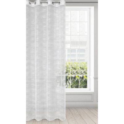 Dekorační vzorovaná záclona s kroužky ZOJA bílá 140x250 cm (cena za 1 kus) MyBestHome – Zboží Mobilmania