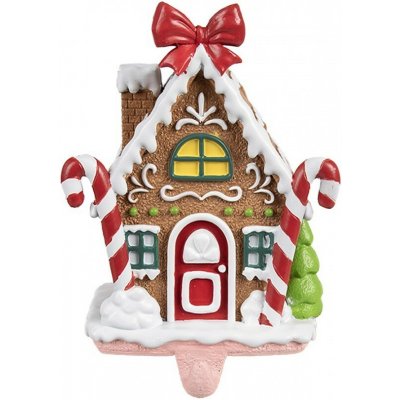 Clayre & Eef Háček na punčochu perníková chaloupka Gingerbread House - 13*11*18 cm - Clayre & Eef – Hledejceny.cz