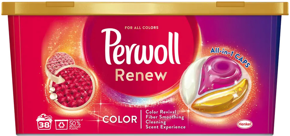 Perwoll Renew & Care Caps Color kapsle na praní 38 ks