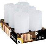 SPAAS 6 rustikální svíčka na sloup 68/130 mm, ± 60 hodin, bez parfemace - bílá Bílá jednolůžková – Sleviste.cz
